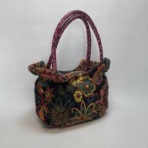 Y2K Joe Boxer Shoulder Bag Floral Canvas Hippie Boho mandala Artsy Festival